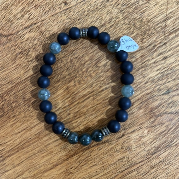 Gemstone beaded elastic stretch - Picture 2 of 3